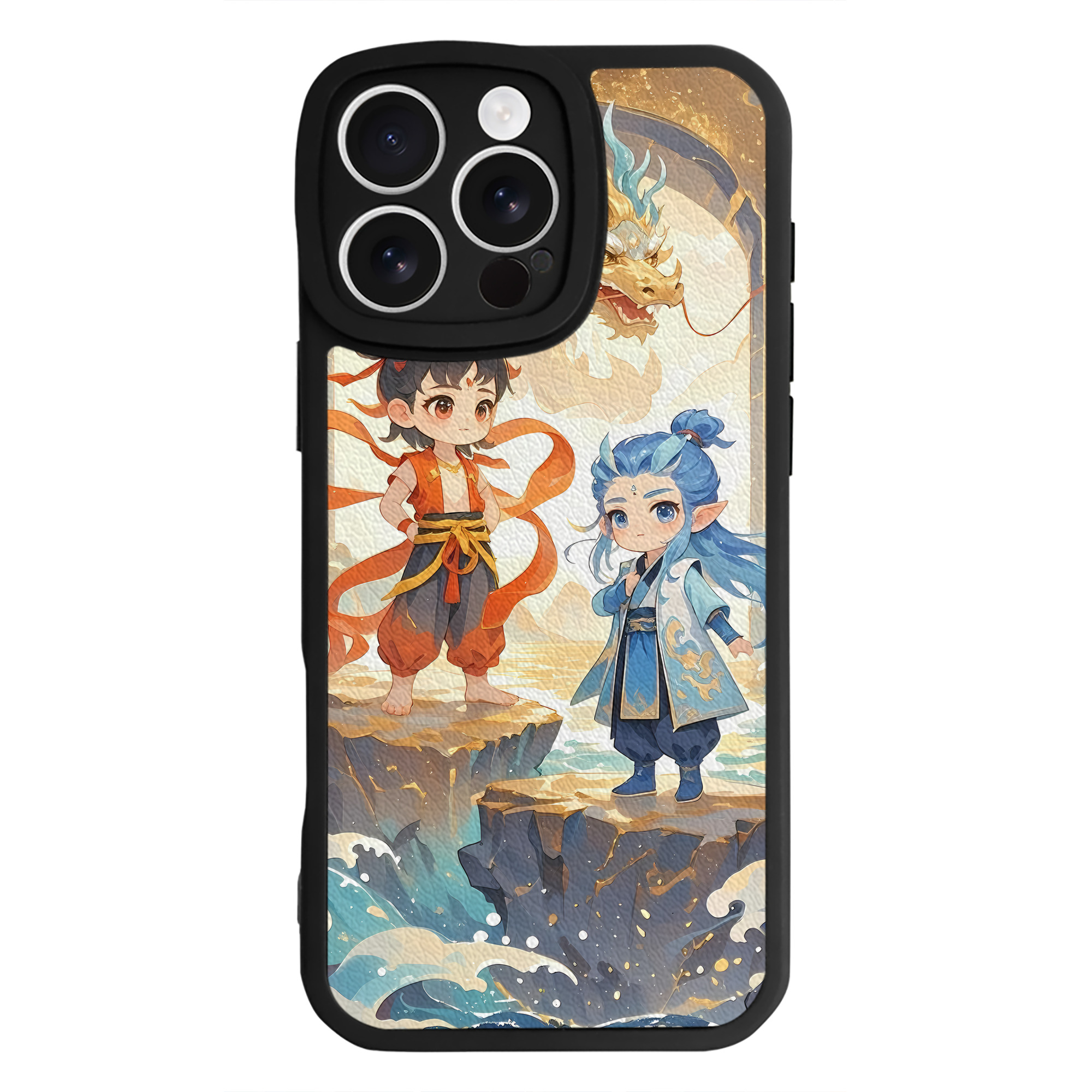 （画像用） Ne Zha 2 ナタ 魔童の大暴れ 【iPhone 16シリーズ対応】シリコンスマホケース（レザー調） 材質：シリコン